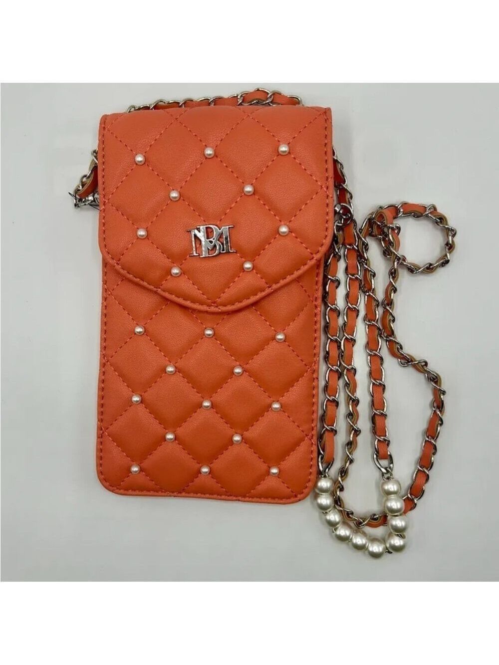 Badgley Mischka Phone Case with Pearl Straps NWT